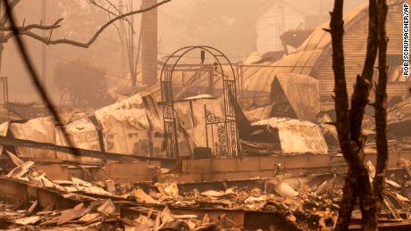 A wildfire evacuee returned to her Oregon home to find her barn destroyed but her animals alive 