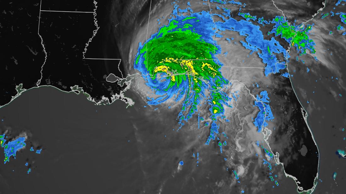 A slow-moving Hurricane Sally makes landfall in Alabama as a Category 2 storm