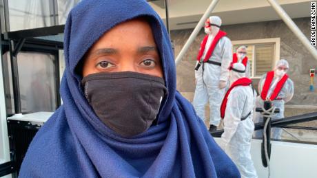Ayat Abdi Ibrahim says the migrants &#39;were treated like animals&#39; on Greece&#39;s Lesbos island. She was among those who say they were forcefully expelled from Greek soil and left at sea to be rescued by the Turkish guard.