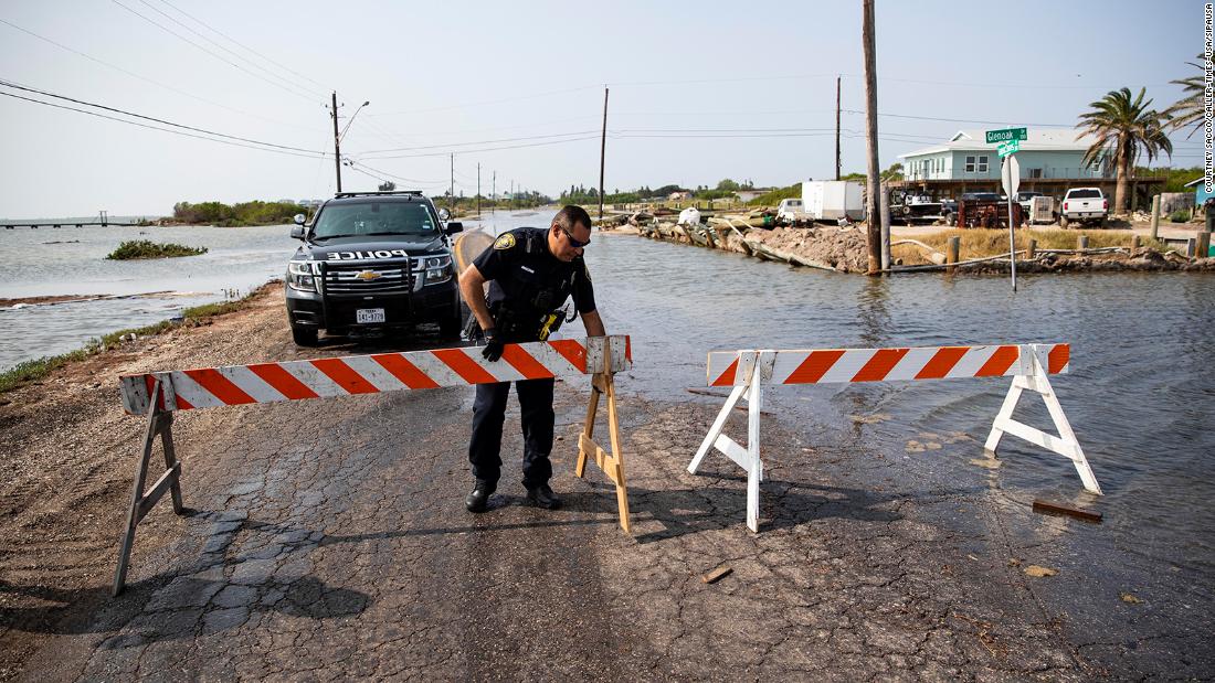 Storm surge and debris already present along Gulf Coast as Tropical Storm Beta takes aim at Texas