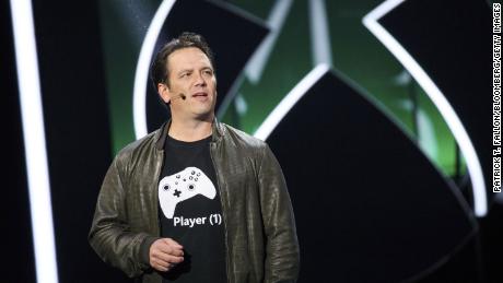 Phil Spencer, executive vice president of Xbox Business for Microsoft Corp., speaks during the company&#39;s Xbox One X reveal event ahead of the E3 Electronic Entertainment Expo in Los Angeles, California, U.S., on June 11, 2017. 