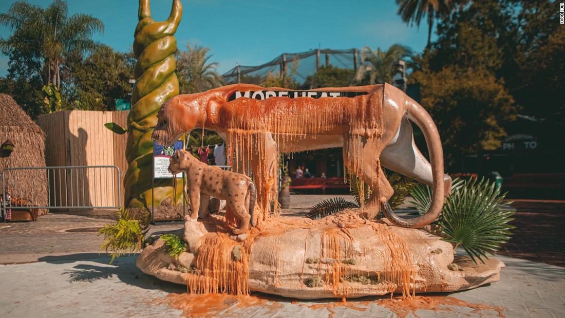Climate change: A Florida panther wax sculpture is melting before our