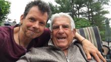 Ed Bettinelli (left) with his 89-year-old father, Ramon Bettinelli, last summer. Ramon died from Covid-19 in April of this year.