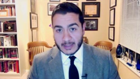 A screenshot of epidemiologist Dr. Abdul El-Sayed from his interview on CNN New Day.