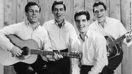 This promotional portrait of the The Four Seasons in 1965 shows, from left, Tommy DeVito, Frankie Valli, Bob Gaudio and Nick Massi.