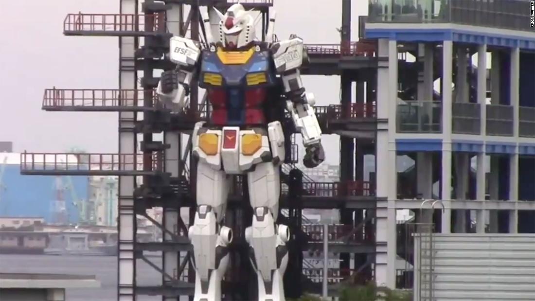 Japanese giant Gundam robot shows off its moves - CNN