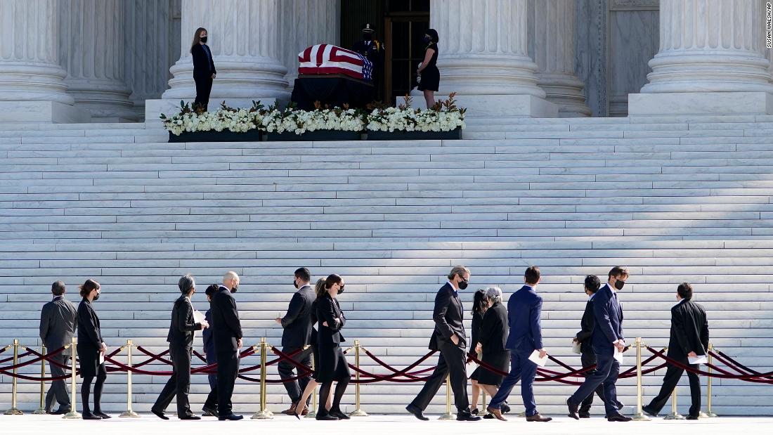 RBG lies in repose at Supreme Court for public viewing