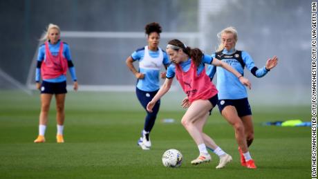 Manchester CIty&#39;s Rose Lavelle in action during training at Manchester City Football Academy on September 09, 2020 