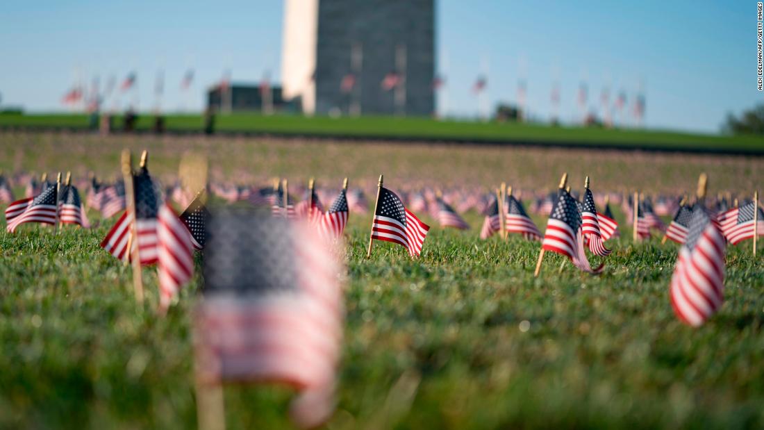 twenty thousand flags placed on