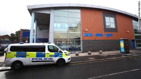 A general view of the south London custody facility where a police officer was shot dead on Friday. 