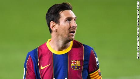 Lionel Messi played his first game for Barcelona on Sunday since expressing his wish to leave.