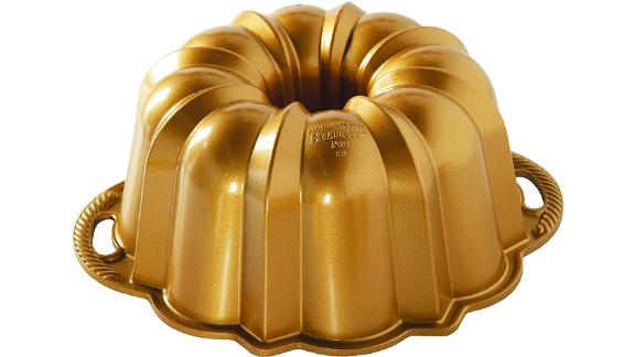 Nordic Ware Anniversary Bundt Pan in Gold