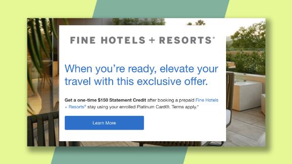 Get a $150 statement credit when spending $800 or more in Amex