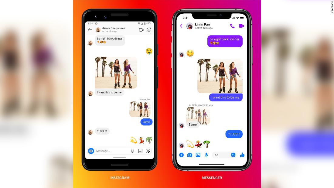 Facebook takes a big step in linking Instagram, Messenger and WhatsApp - CNN