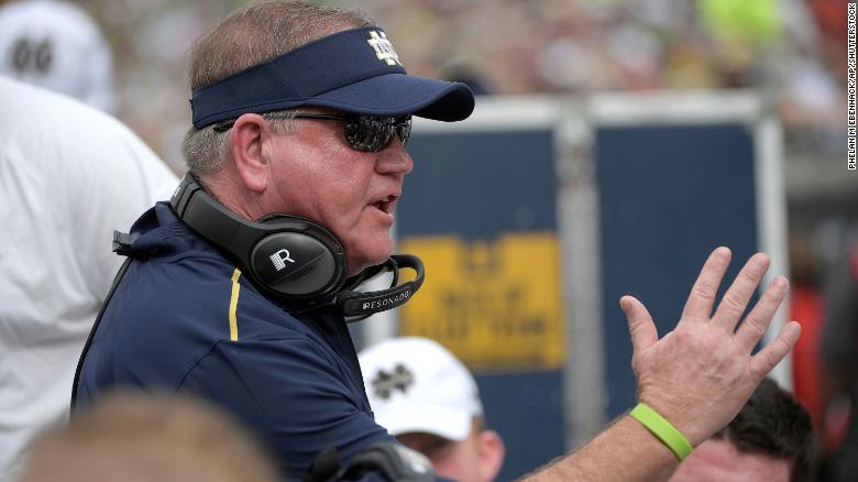 Notre Dame head coach Brian Kelly says Covid-19 ‘spread like wildfire’ on his team