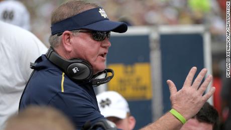 Notre Dame head coach Brian Kelly says Covid-19 'spread like wildfire' on his team