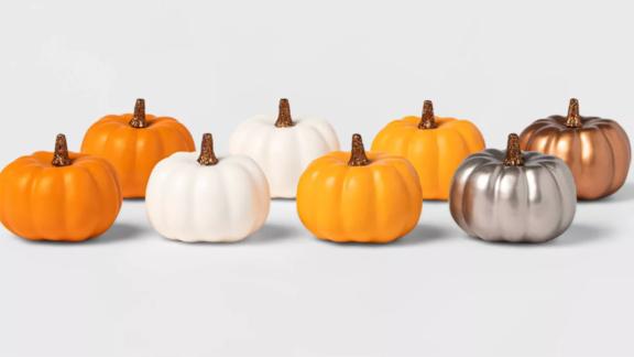 Spritz Harvest Solid Color Mini Decorative Pumpkin, 8-Count