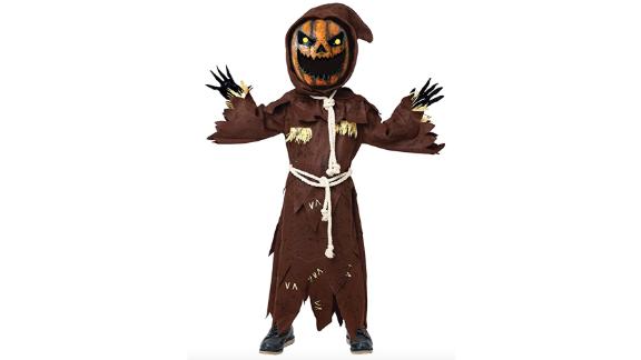 Scary Scarecrow Pumpkin Bobblehead Costume 