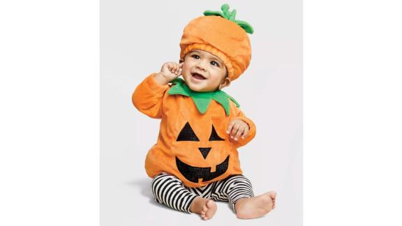 Baby Pullover Pumpkin Costume With Hat 