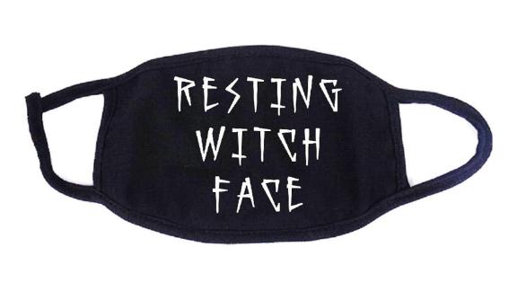 FoxyRoxyCo Resting Witch Face Cloth Face Mask