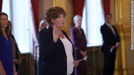 Deputy Prime Minister Petra De Sutter took the oath before Belgium&#39;s King Philippe on Thursday.