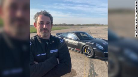 Zef Eisenberg, pictured here in 2019, lost control of his  Porsche 911 Turbo S during the record attempt.