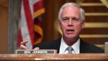 WASHINGTON, DC - AUGUST 06: Senator Ron Johnson (R-WI) questions Chad Wolf, acting Secretary of Homeland Security, appears before the Senate Homeland Security and Governmental Affairs Committee on August 6, 2020 in Washington D.C. The committee held a hearing on &quot;Oversight of DHS Personnel Deployments to Recent Protests.&quot;  (Photo by Toni Sandys/Pool/Getty Images)