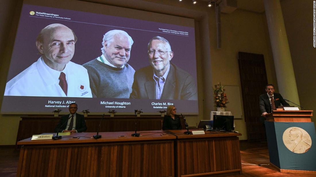 Nobel Prize in Medicine won by Harvey J. Alter, Michael Houghton and Charles M. Rice for discovery of Hepatitis C virus