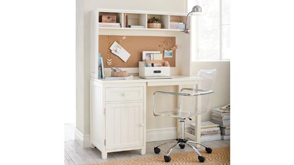 Pottery Barn Teen Beadboard Space-Saving Hutch Desk