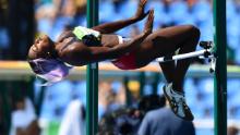 Priscilla Frederick de Antigua compite en la Ronda Clasificatoria de Salto de Altura Femenina durante la prueba de atletismo en los Juegos Olímpicos Río 2016 en el Estadio Olímpico de Río de Janeiro el 18 de agosto de 2016. / AFP / Jewel SAMAD (Foto el crédito debe leer JEWEL SAMAD / AFP a través de Getty Images)