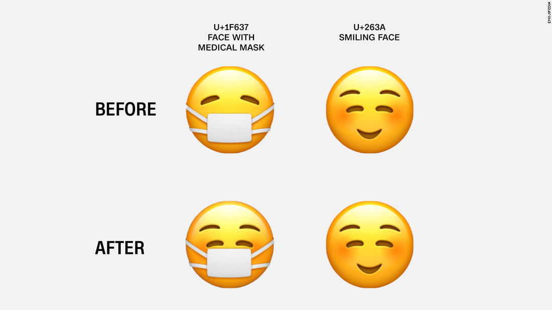 Onzuiver trimmen Eerste Apple's new face mask emoji is now hiding a smile | CNN Business
