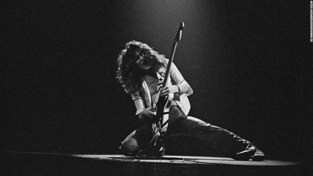 Van Halen performs at the Rainbow Theatre in Finsbury Park, London, in October 1978.