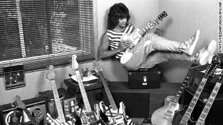 Eddie Van Halen at his home in Los Angeles in 1982. 