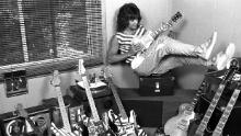 Eddie Van Halen at his home in Los Angeles in 1982. 