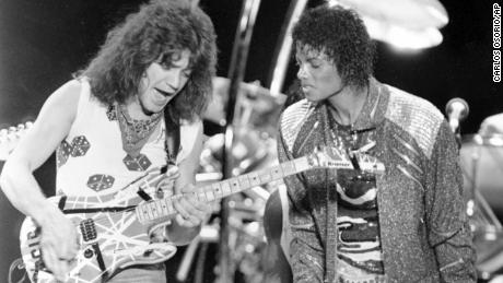 This 1984 photo shows Van Halen  performing &quot;Beat It&quot; with Michael Jackson