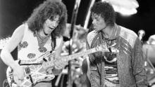 This 1984 photo shows Van Halen  performing &quot;Beat It&quot; with Michael Jackson