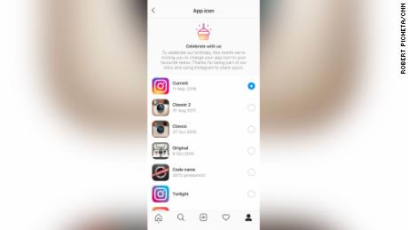 The app now features several alternative logos.