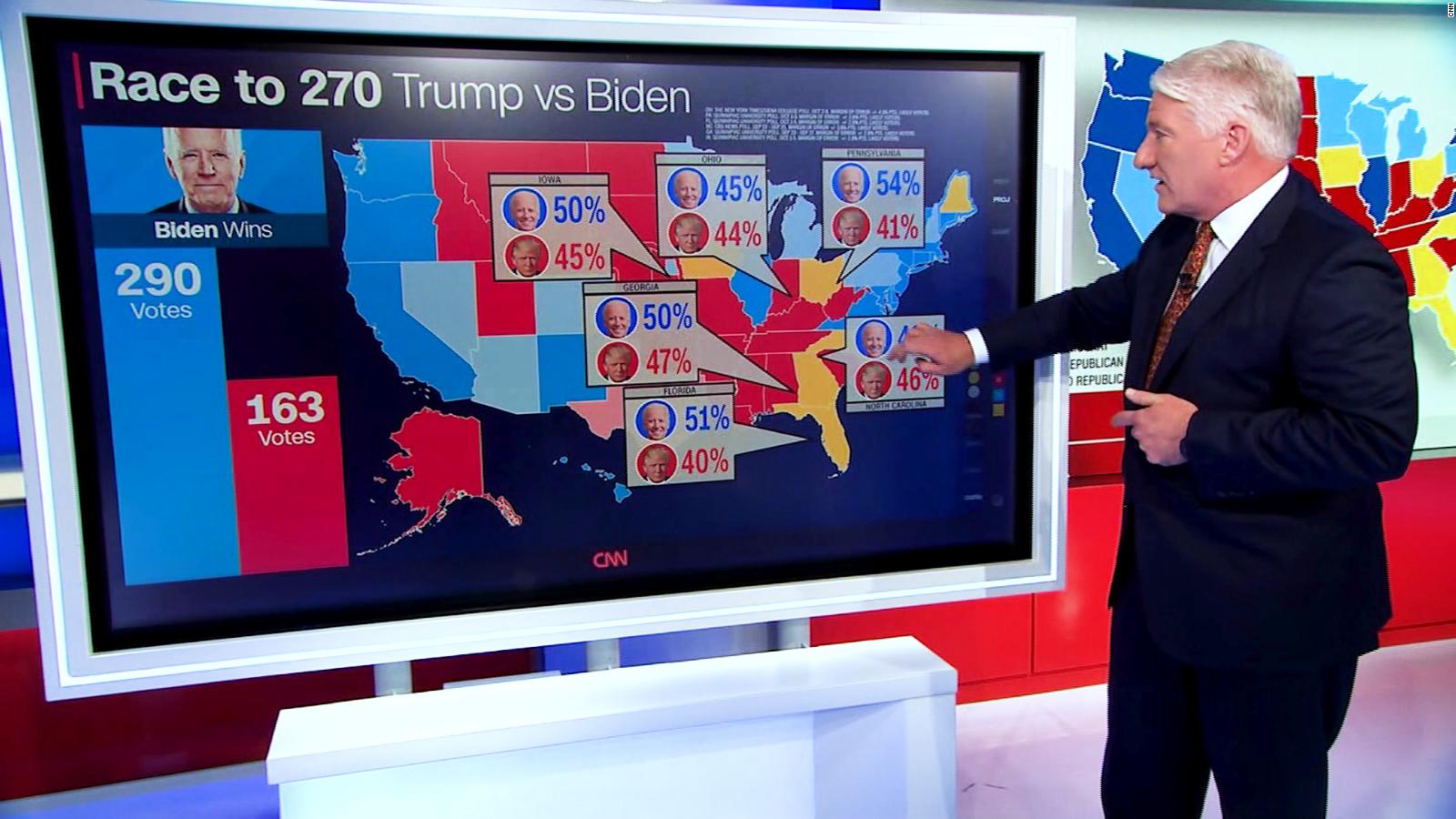 Cnn Race To 270 Electoral College: Biden Crosses 270 Threshold In Cnn's Outlook For First  Time - Cnnpolitics