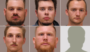CNN has obtained the mugshots for five of the six suspects indicted by federal officials for plotting to kidnap the Governor of Michigan. They were held at the Kent County jail facilities prior to their arraignment. Top row left to right: Adam Fox, Ty Garbin, Kaleb Franks. Bottom row left to right: Daniel Harris, Brandon Caserta.