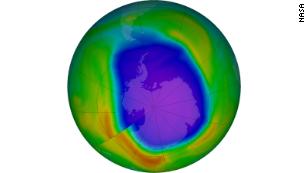 The Antarctic ozone hole is one of the largest and deepest in recent years