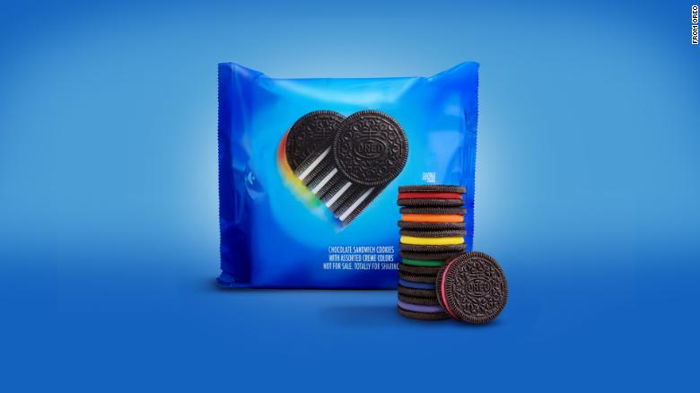 Oreo created limited edition rainbow cookies to celebrate LGBTQ+ History Month