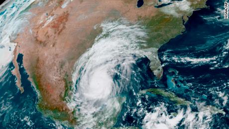 Hurricane Delta in the Gulf of Mexico at 12:41 p.m. EDT. Thursday.  