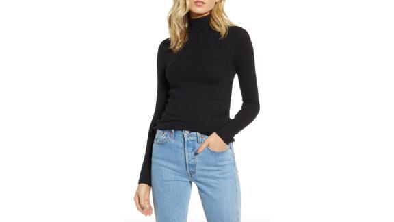 BP. Turtleneck Ribbed Top