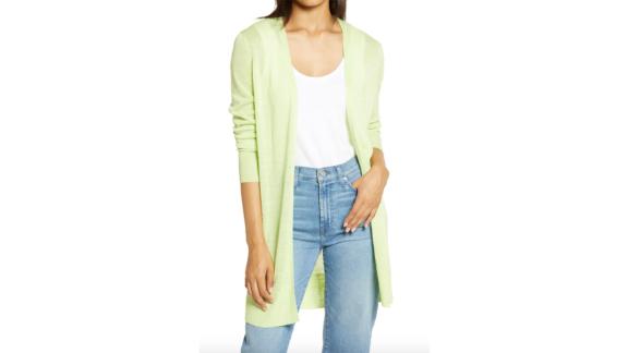 Halogen Side Slit Cardigan