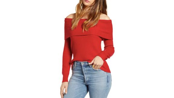 Leith Off-the-Shoulder Sweater 