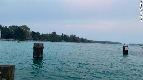 A view toward Elk Lake, near where the suspects allegedly looked for Whitmer&#39;s vacation home.