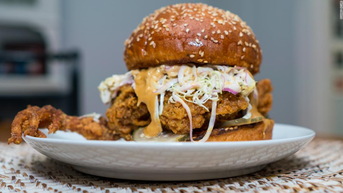 The fried chicken sandwich with a claw CNN Travel 