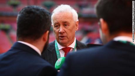 EFL chairman Parry is interviewed prior to the game
Aston Villa vs. Manchester City  EFL Carabao Cup final.