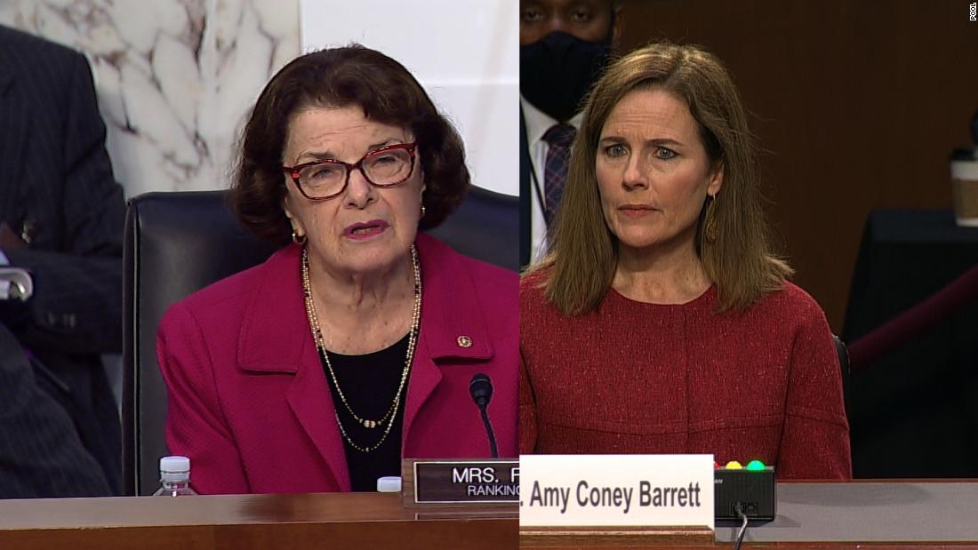 Senator to Coney Barrett: It's distressing not to get a straight answer