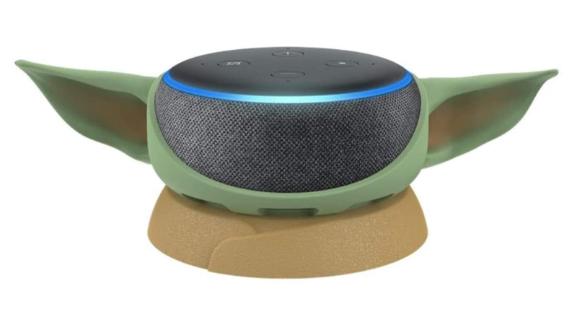 Echo Dot with Mandalorian The Child Stand